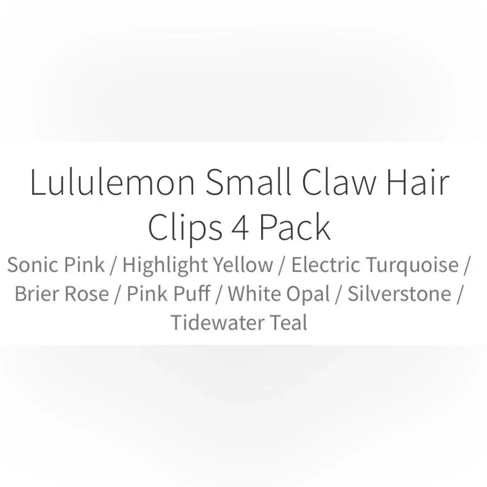 Lululemon Small Claw Hair Clips 4 Pack